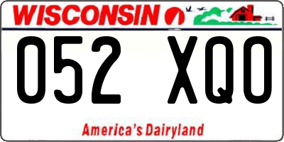 WI license plate 052XQO
