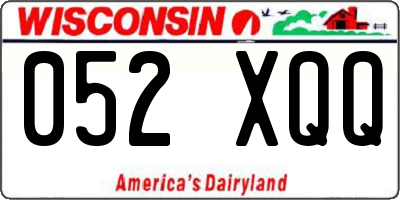 WI license plate 052XQQ