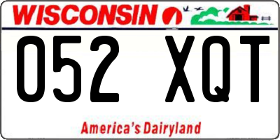 WI license plate 052XQT