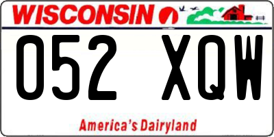 WI license plate 052XQW