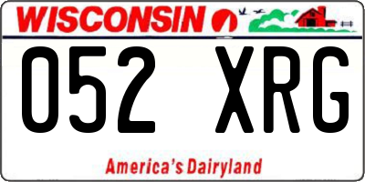 WI license plate 052XRG
