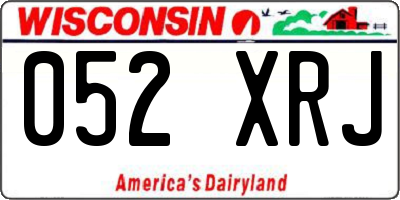 WI license plate 052XRJ