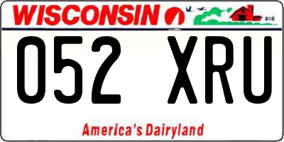 WI license plate 052XRU