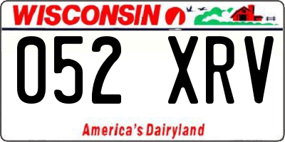 WI license plate 052XRV