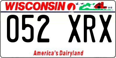 WI license plate 052XRX