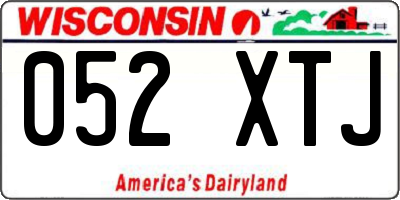 WI license plate 052XTJ