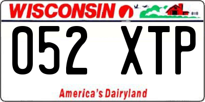 WI license plate 052XTP