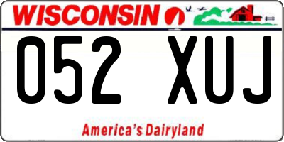 WI license plate 052XUJ