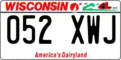 WI license plate 052XWJ