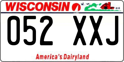 WI license plate 052XXJ