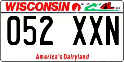 WI license plate 052XXN