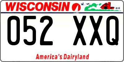 WI license plate 052XXQ