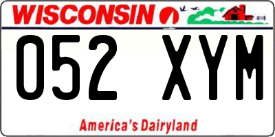 WI license plate 052XYM