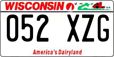 WI license plate 052XZG