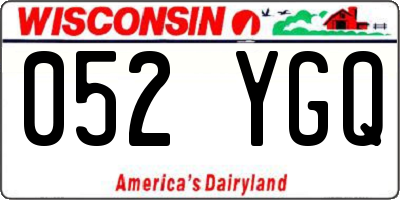 WI license plate 052YGQ