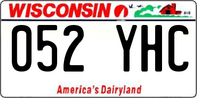 WI license plate 052YHC