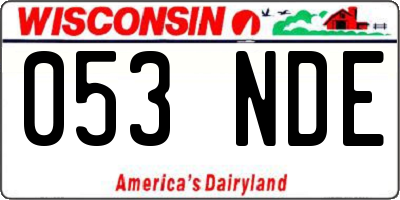 WI license plate 053NDE