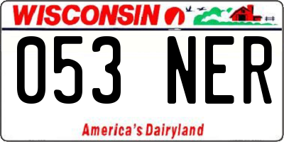 WI license plate 053NER