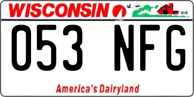 WI license plate 053NFG