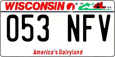WI license plate 053NFV