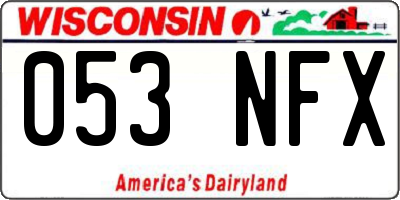 WI license plate 053NFX