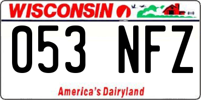 WI license plate 053NFZ