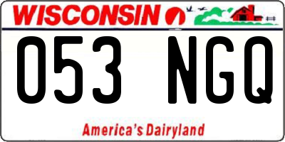 WI license plate 053NGQ
