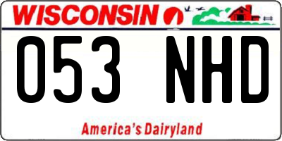 WI license plate 053NHD