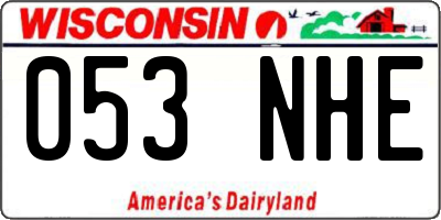WI license plate 053NHE