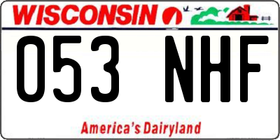 WI license plate 053NHF