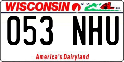 WI license plate 053NHU