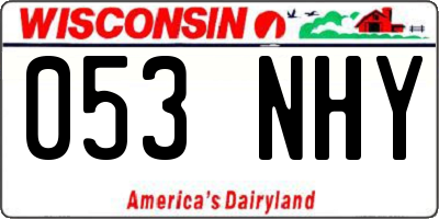 WI license plate 053NHY