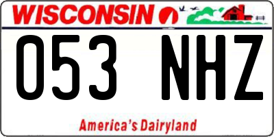 WI license plate 053NHZ