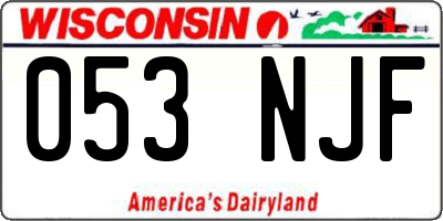 WI license plate 053NJF