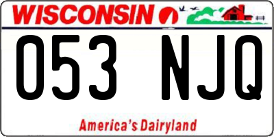 WI license plate 053NJQ