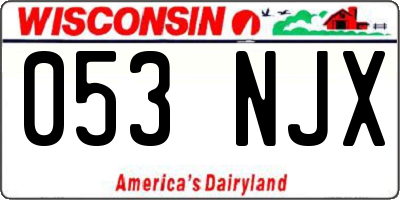 WI license plate 053NJX