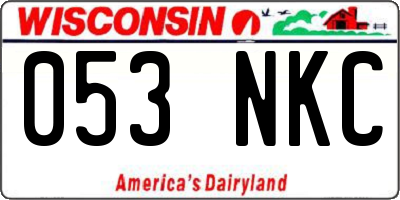 WI license plate 053NKC