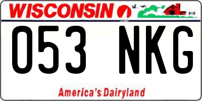 WI license plate 053NKG