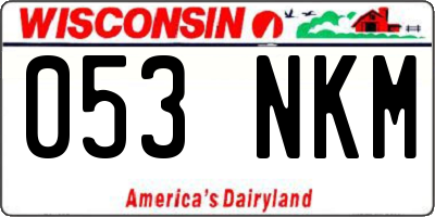 WI license plate 053NKM