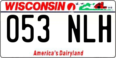 WI license plate 053NLH