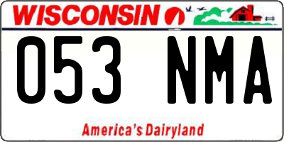 WI license plate 053NMA