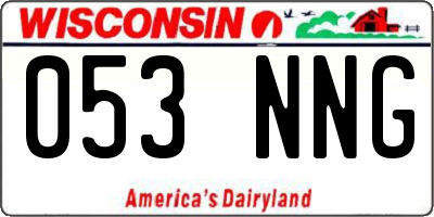 WI license plate 053NNG