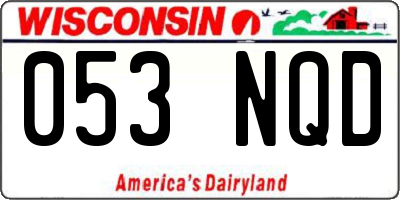 WI license plate 053NQD