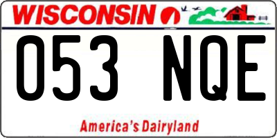 WI license plate 053NQE
