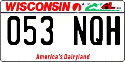 WI license plate 053NQH