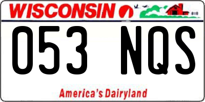 WI license plate 053NQS