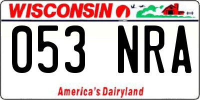 WI license plate 053NRA