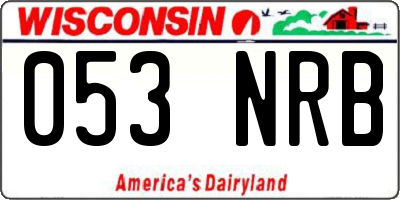WI license plate 053NRB