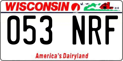 WI license plate 053NRF