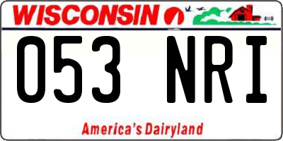 WI license plate 053NRI